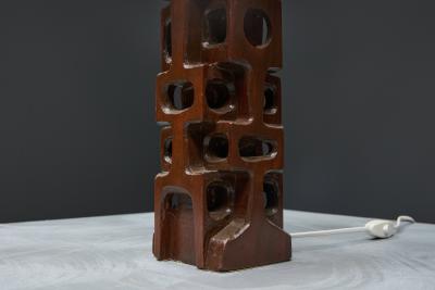 Gianni Pinna Sculpted Table Lamp by Gianni Pinna Italy 1970s