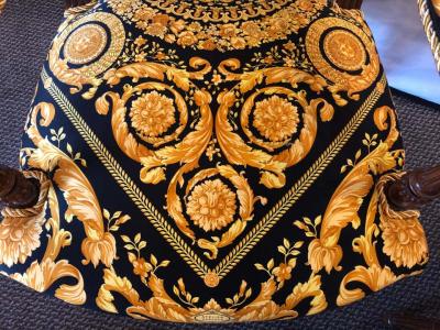 Gianni Versace Pair of 19th 20th Century Louis XVI Style Carved Armchairs