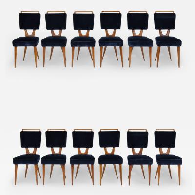 Gianni Vigorelli Rare set of twelve dining chairs