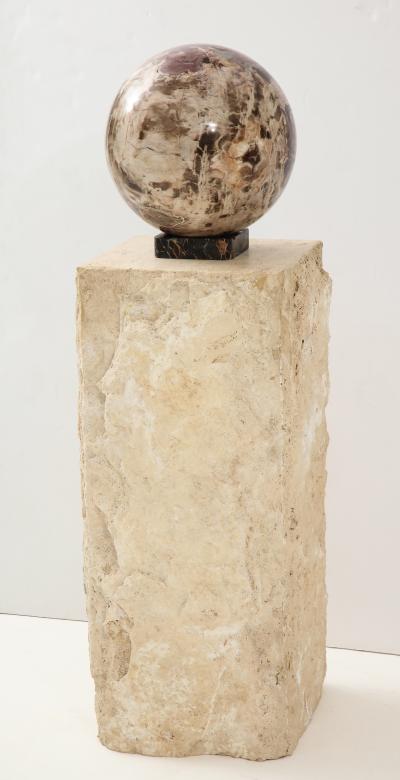 Giant Polished Petrified Wood Sphere 