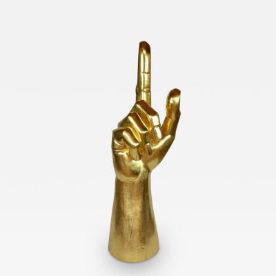 Gigantic Hand Sculpture Goldleaf Plated by M Treml Austria 2021