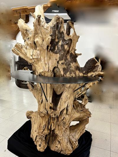 Gigantic Teak Root Stand Up Bar Organic Modern Indonesia 2022