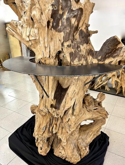 Gigantic Teak Root Stand Up Bar Organic Modern Indonesia 2022