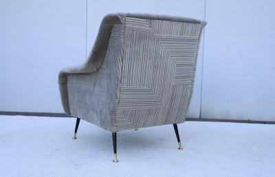Gigi Radice 1950s Modern Italian Velvet Lounge Chair