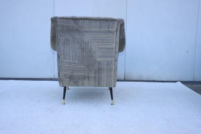 Gigi Radice 1950s Modern Italian Velvet Lounge Chair