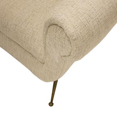 Gigi Radice Gigi Radice Mid Century Modern Chenille Cotton Curved Italian Sofa