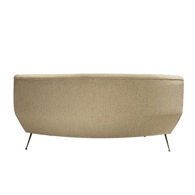 Gigi Radice Gigi Radice Mid Century Modern Chenille Cotton Curved Italian Sofa