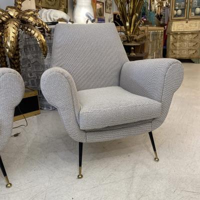 Gigi Radice Pair of Italian Gigi Radice Armchairs from the 1950s