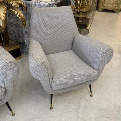 Gigi Radice Pair of Italian Gigi Radice Armchairs from the 1950s