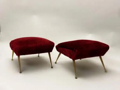 Gigi Radice Pair of Italian Mid Century Modern Futurist Benches Attr to Gigi Radice
