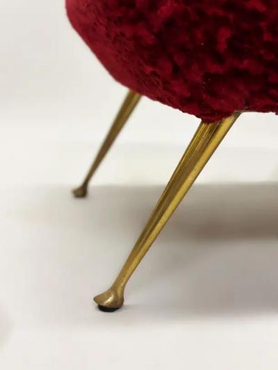 Gigi Radice Pair of Italian Mid Century Modern Futurist Benches Attr to Gigi Radice