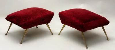Gigi Radice Pair of Italian Mid Century Modern Futurist Benches Attr to Gigi Radice