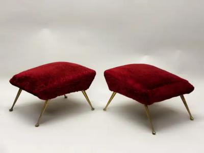 Gigi Radice Pair of Italian Mid Century Modern Futurist Benches Attr to Gigi Radice