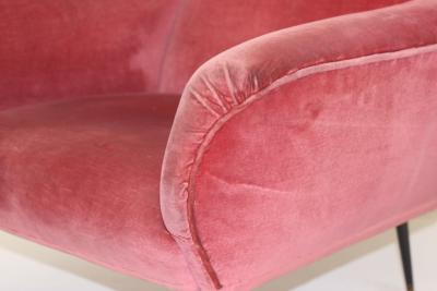 Gigi Radice Single Pink Velvet Armchair by Gigi Radice 1960 Italy