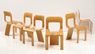 Gigi Sabadin Gigi Sabadin for Stilwood Set of Six Esse Dining Chairs circa 1973