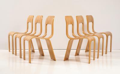Gigi Sabadin Gigi Sabadin for Stilwood Set of Six Esse Dining Chairs circa 1973
