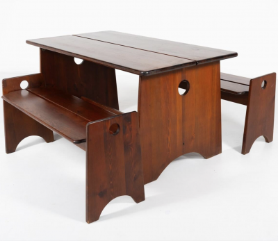 Gilbert Marklund Mid Century Modern Dining Set by Gilbert Marklund for Furusnickarn AB 1960s