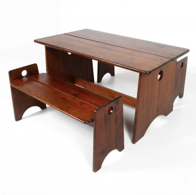 Gilbert Marklund Mid Century Modern Dining Set by Gilbert Marklund for Furusnickarn AB 1960s