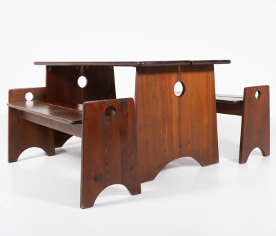 Gilbert Marklund Mid Century Modern Dining Set by Gilbert Marklund for Furusnickarn AB 1960s