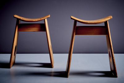 Gilbert Marklund Pair of Stools by Gilbert Marklund for Furusnickarn AB
