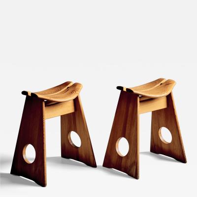 Gilbert Marklund Pair of Stools by Gilbert Marklund for Furusnickarn AB