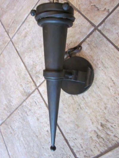 Gilbert Poillerat 4 Pairs of Wrought Iron Torch Sconces in French 1940s Gilbert Poillerat Style