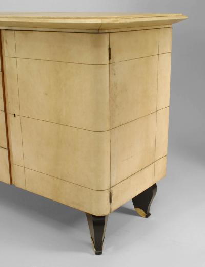 Gilbert Poillerat French 1940 Parchment Sideboard