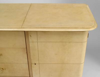 Gilbert Poillerat French 1940 Parchment Sideboard