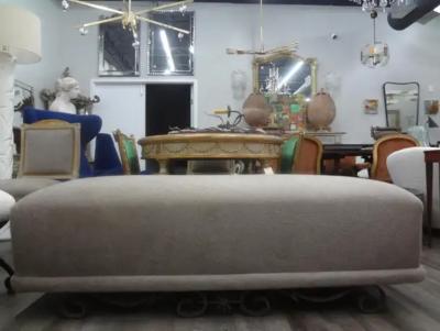 Gilbert Poillerat French Art Deco Wrought Iron Bench Attributed to Gilbert Poillerat