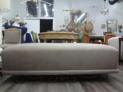 Gilbert Poillerat French Art Deco Wrought Iron Bench Attributed to Gilbert Poillerat