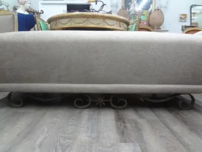 Gilbert Poillerat French Art Deco Wrought Iron Bench Attributed to Gilbert Poillerat