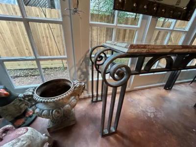 Gilbert Poillerat French Art Deco Wrought Iron Console Table