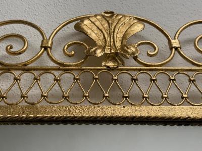 Gilbert Poillerat French Mid Century Hand Gilt Wrought Iron Mirror Gilbert Poillerat 1945