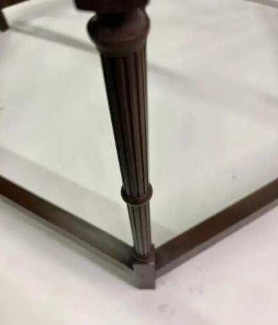 Gilbert Poillerat French Modern Neoclassical Hexagonal Bronze Cocktail Table Poillerat Arbus