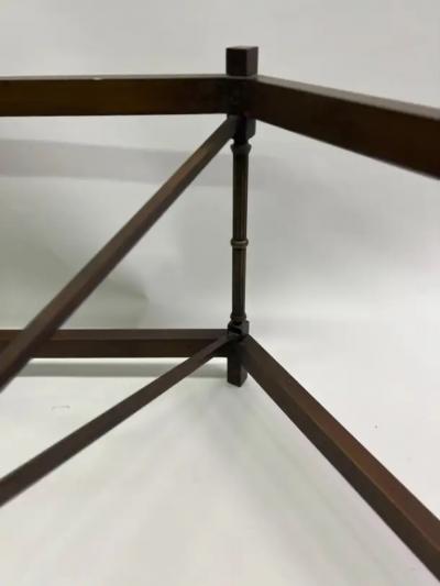Gilbert Poillerat French Modern Neoclassical Hexagonal Bronze Cocktail Table Poillerat Arbus