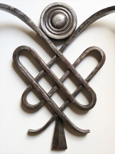 Gilbert Poillerat Gilbert Poillerat THREE forged iron sconces