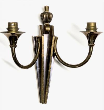 Gilbert Poillerat Gilbert Poillerat Three Two Branch Sconces