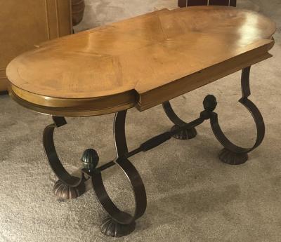 Gilbert Poillerat Gilbert Poillerat attributed charming exquisite coffee table in wood and iron
