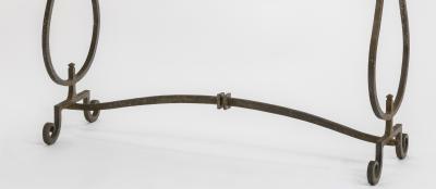 Gilbert Poillerat Gilbert Poillerat documented wrought iron and marble top console