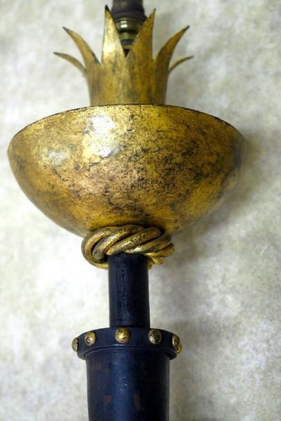 Gilbert Poillerat Gilbert Poillerat single large torch sconce