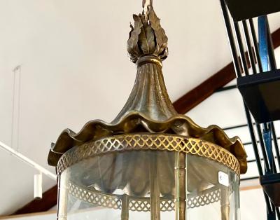 Gilbert Poillerat Gilbert Poillerat solid gold bronze neo classic lantern