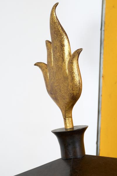 Gilbert Poillerat Important Pair of Wrought Iron Sconces by Poillerat France ca 1950