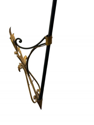 Gilbert Poillerat LARGE ITALIAN GOLD BLACK ARROW LANTERN SCONCE MANNER OF GILBERT POILLERAT