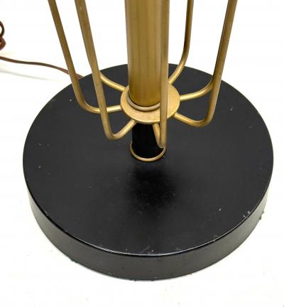 Gilbert Poillerat Pair French Mid Century Enameled Wire Sphere Table Lamps Gilbert Poillerat 1950