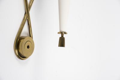 Gilbert Poillerat Pair of 1950s sconces in the style of Gilbert Poillerat