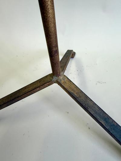 Gilbert Poillerat Pair of French Modern Neoclassical Gilt Iron Floor Lamps Gilbert Poillerat 1940