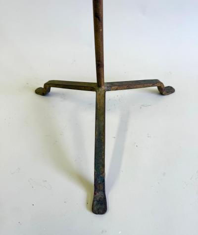 Gilbert Poillerat Pair of French Modern Neoclassical Gilt Iron Floor Lamps Gilbert Poillerat 1940