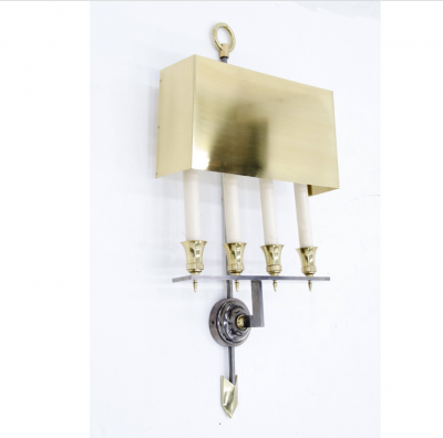 Gilbert Poillerat Pair of sconces by Gilbert Poillerat 