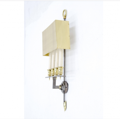 Gilbert Poillerat Pair of sconces by Gilbert Poillerat 