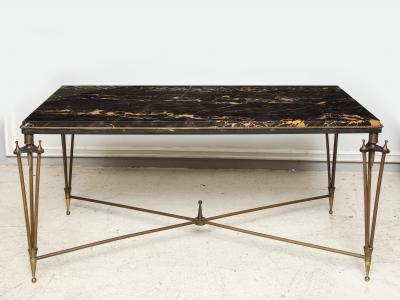 Gilbert Poillerat Rare Bronze and Iron Coffee Table Design Inspired by Gilbert Poillerat